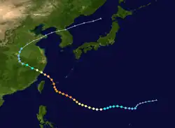 颱風法雷德的路徑圖