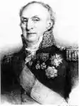 Black-and-white portrait of Jean Baptiste Drouet, later known as d'Erlon, in a military uniform