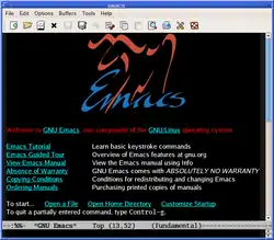 GNU Emacs 23.1.1，首个在X Window系统上支持的版本。