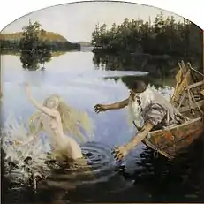 Aino Myth, 1891, second panel of triptych, oil on canvas