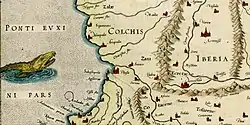 The map of ancient kingdoms of Colchis and Iberia