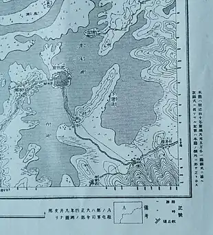 明治40年（1909）日军军用地图，池州府城及周边