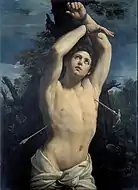 圭多·雷尼的《聖塞巴斯蒂安》（San Sebastiano），127 × 92cm，約作於1615－1616年，1684年始藏，藏於紅宮。