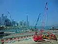香港湾仔北一工地内的履带吊