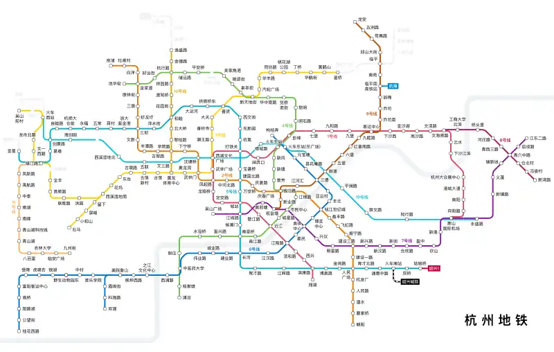 Hangzhou Metro Simplified Map