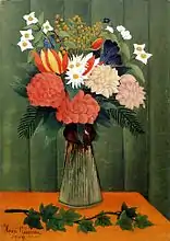 亨利·盧梭, Bouquet of Flowers with an Ivy Branch, 1909