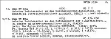 图为1943年1月寄给阿道夫·艾希曼的电报，报告称在1942年的「萊因哈特行動」中，四所营地處決了1,274,166名犹太人