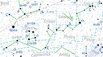 2M1114−26 is located in the constellation Hydra