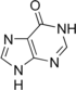 Chemical structure of hypoxanthine