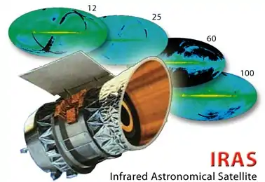 红外线天文卫星的艺术构想图