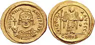 Justinian I's golden coins