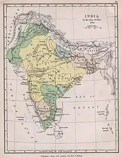 The Kingdom of Oudh in 1760 (Sapphire blue)