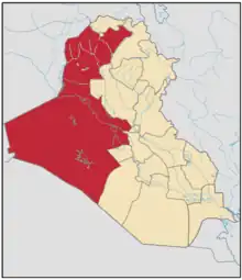 Location of Al Anbar and Nineveh Governorates within Iraq