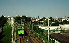 行經板橋四丁目附近的赤羽線(埼京線)列車