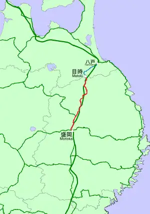 岩手銀河鐵道線路線圖