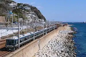 橫貫近畿的JR西日本線--JR神戶線，223系電車。