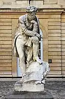 Statue de Champollion, cour du Collège de France, Paris.