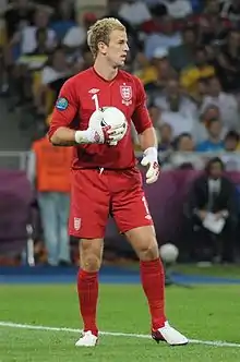 Joe Hart playing football