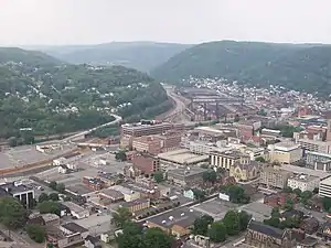 View of Johnstown from inclined plane