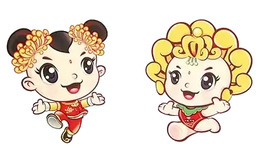 菊娃（左）、菊妮（右）