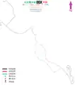 88X線的走線圖（適用於火炭開出頭班車至12:10，以及平田開出頭班車至13:30之班次）