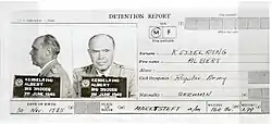 Kesselring id photos, facing forward and in profile