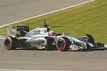 Kevin Magnussen driving the MP4-29.