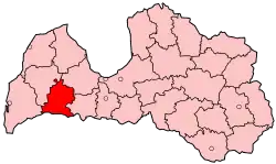 薩爾杜斯區在拉脫維亞的位置