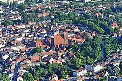 佩勒贝格老城区鸟瞰图