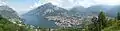 view of Lecco and the Lake Como, branch of lecco, from "Ciresa plain" on Mt. Barro