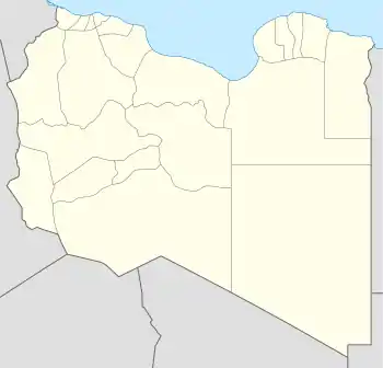 Bani Walid在利比亚的位置