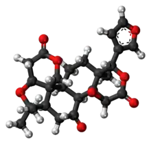 Ball-and-stick model of limonin