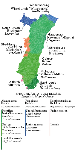 Linguistic Map of Alsace