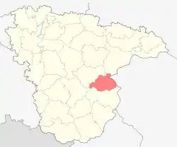 沃罗比约夫卡区的位置