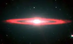 infrared image of Sombrero galaxy