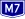 Hungarian M7 motorway shield