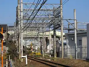 車站遺址附近設置了犬山變電站