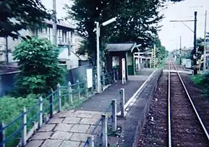 黑野北口站（2001年，從車窗望向車站）