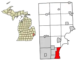 Location of St. Clair Shores, Michigan