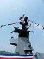 昆明軍艦（PFG-1205）主桅右側，攝於成功級巡防艦子儀軍艦（PFG-1107）上甲板。