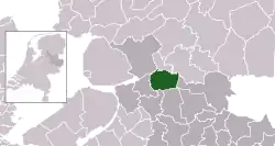 Highlighted position of Staphorst in a municipal map of Overijssel