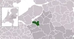 Highlighted position of Ermelo in a municipal map of Gelderland