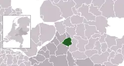 Highlighted position of Heerde in a municipal map of Gelderland