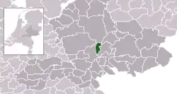 Highlighted position of Rozendaal in a municipal map of Gelderland