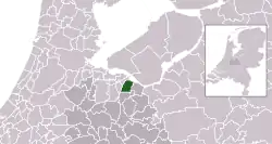 Highlighted position of Eemnes in a municipal map of Utrecht