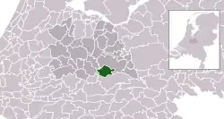 Highlighted position of Wijk bij Duurstede in a municipal map of Utrecht