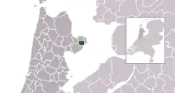 Highlighted position of Stede Broec in a municipal map of North Holland