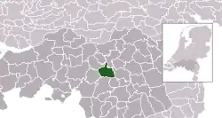 Highlighted position of Boxtel in a municipal map of North Brabant