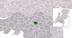 Highlighted position of Schijndel in a municipal map of North Brabant