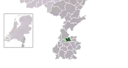 Highlighted position of Schinnen in a municipal map of Limburg